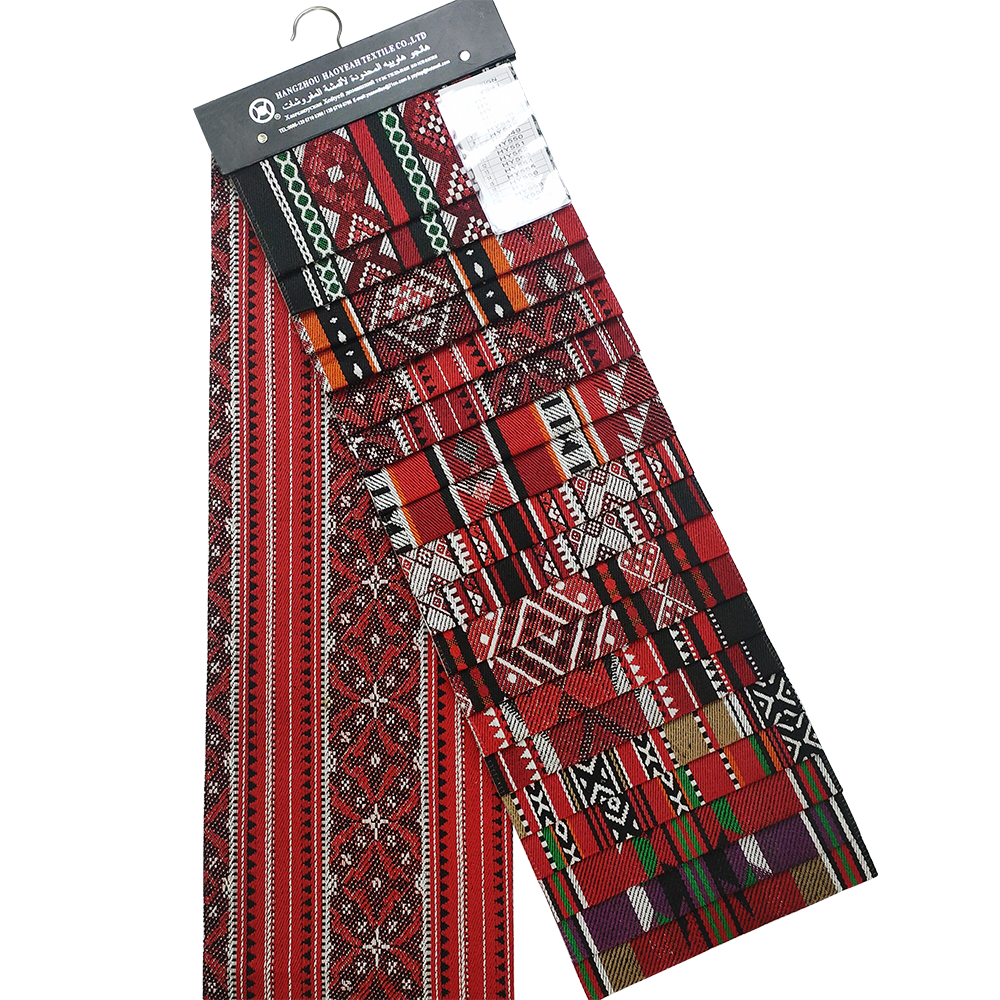 Estilo popular de poliéster árabe jacquard sadu sofá estofamento de tecido personalizado