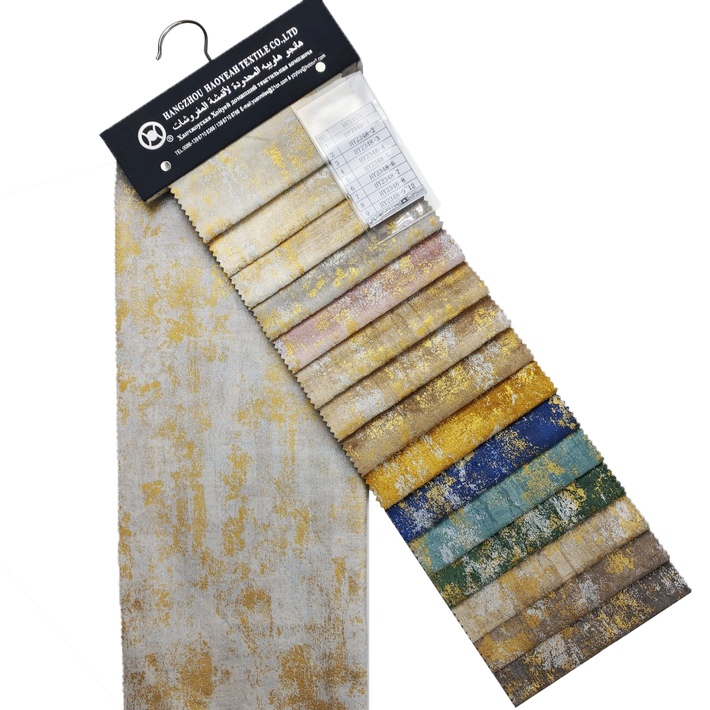 Bronzeamento de papel alumínio e cola de pressão Holanda Fabric sofá de veludo holandês 